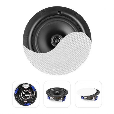 Altavoz sonorizacion 6.5" 2 vias, linea 100v, 7.5/15/30w, blanco