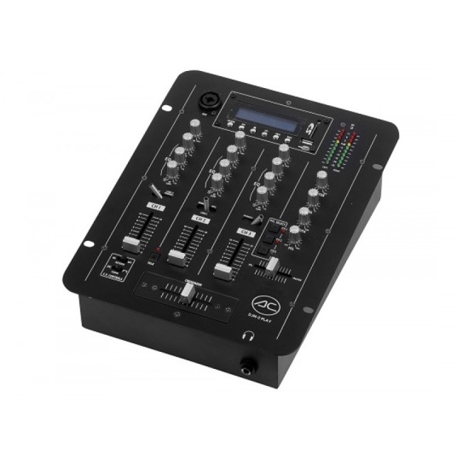 Mezclador de 7 entradas con 3 canales mezclables y reproductor mp3 incorporado