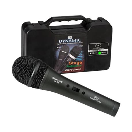 Microfono de mano unidireccional con cable y maletin