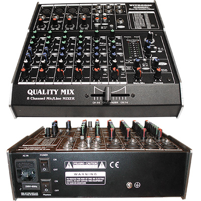 Ms-0802fx mesa de mezclas 8 canales + 4 mic 
