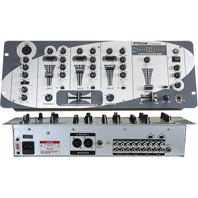 ## fuera de linea ##            sb-dj602 mesa de mezclas 3 canales + 2 micro 