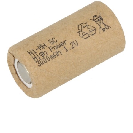 Bateria/acumulador ni-mh subc  1.2v, 3000mah, 22x42mm
