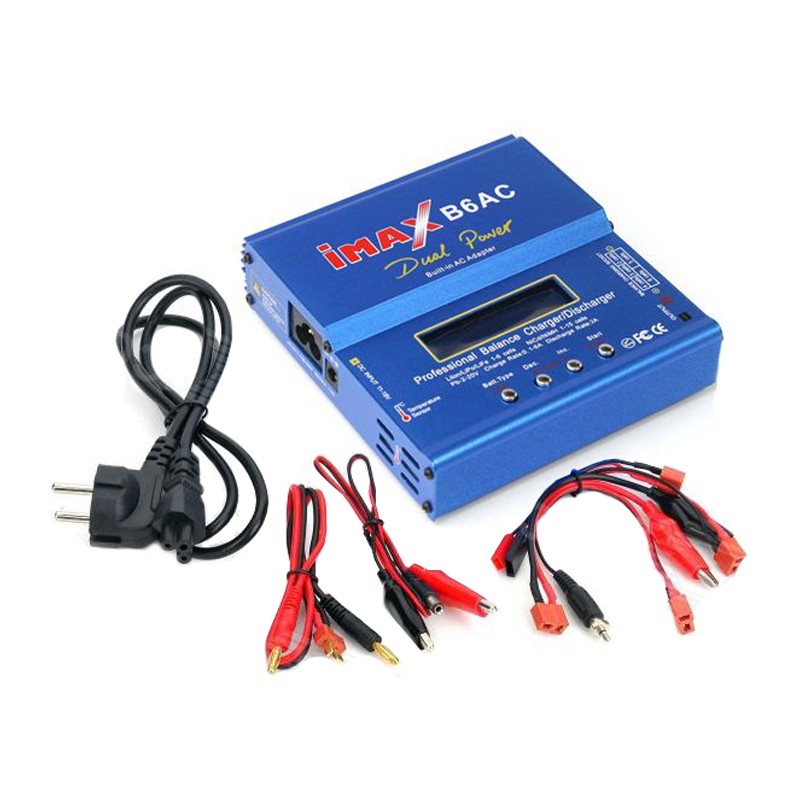 Imax b6ac cargador dual 80w para baetrias de li-po, litio, ni-cd, mi-mh
