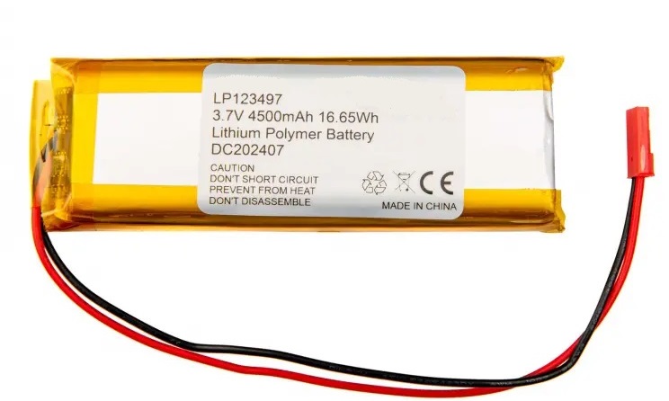 Li-po 3.7v, 4500mah      bateria con cables 12x34x97mm