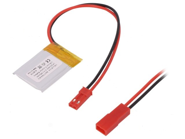 Li-po 3.7v, 85mah          bateria con cables 2x24x30mm