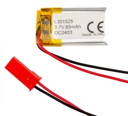 Li-po 3.7v, 85mah           bateria con cables 3.0x15x25mm