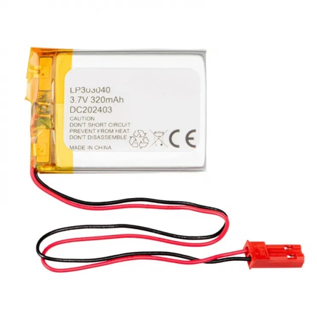 Li-po 3.7v, 320mah       bateria con cables 3.0x30x40mm