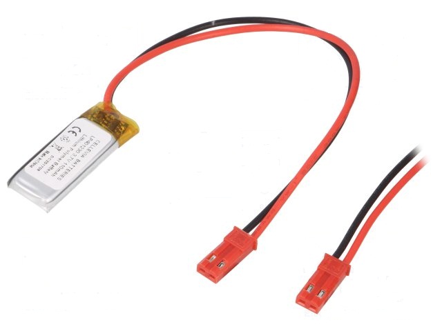 Li-po 3.7v, 120mah    bateria con cables 4x12x35mm