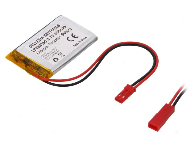 Li-po 3.7v, 800mah   bateria con cables 4.5x33x50mm