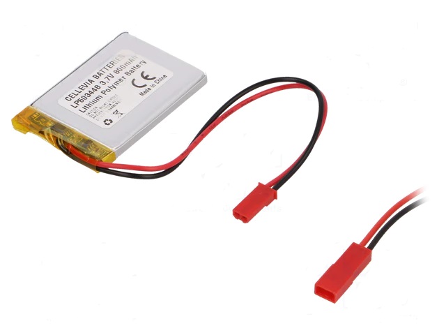 Li-po 3.7v, 800mah         bateria con cables 5x34x48mm
