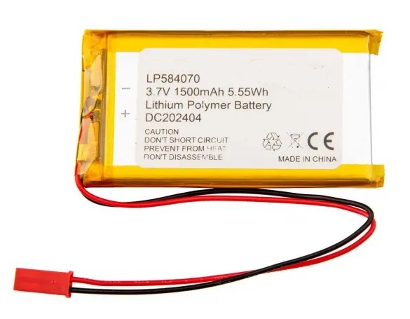 Li-po 3.7v, 1500mah    bateria con cables 5.8x40x70mm