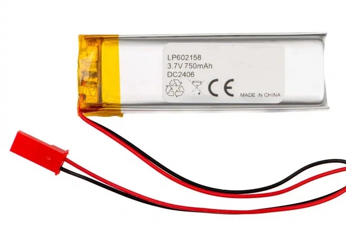 Li-po 3.7v, 750mah    bateria con cables 6.0x21x58mm