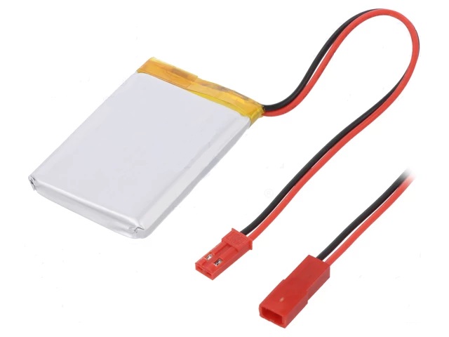 Li-po 3.7v, 1100mah   bateria con cables 6.2x32.55mm