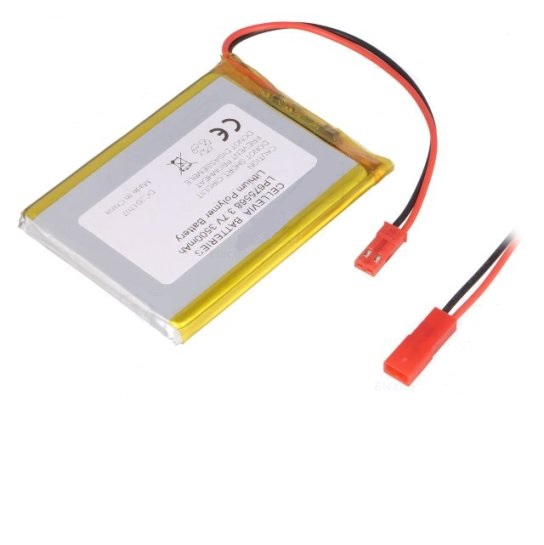 Li-po 3.7v, 3500mah     bateria con cables 7.2x55.5x68.5mm