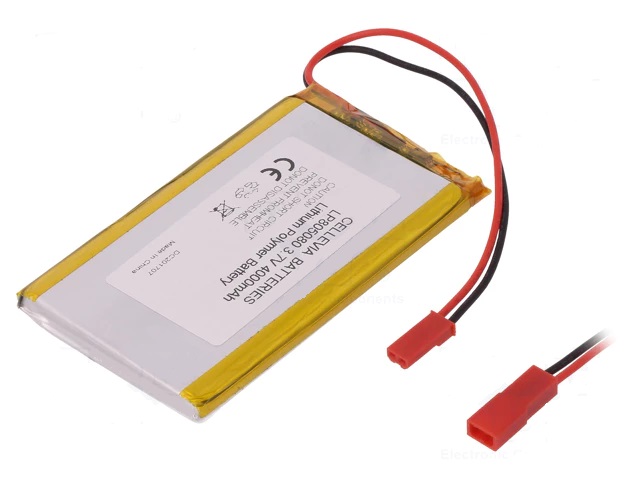 Li-po 3.7v, 4000mah       bateria con cables 8x50x80mm