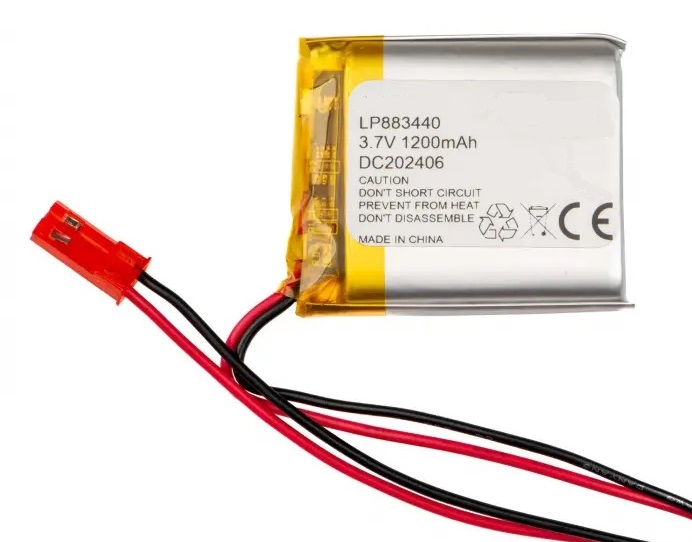Li-po 3.7v, 1200mah     bateria con cables  8.8x34x40mm