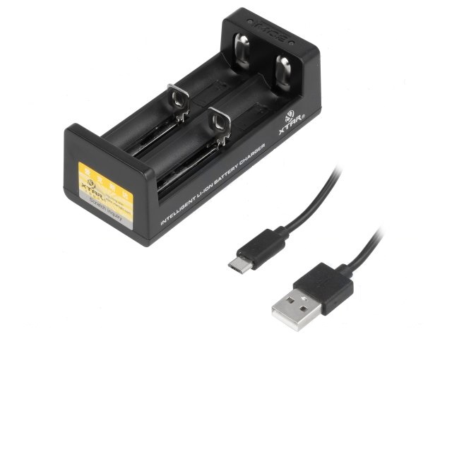 Mc2plus cargador para 2 baterias litio  18650 via usb