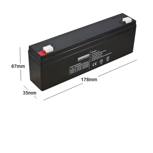12v/2.3ah bateria de plomo acido 178x35x67mm