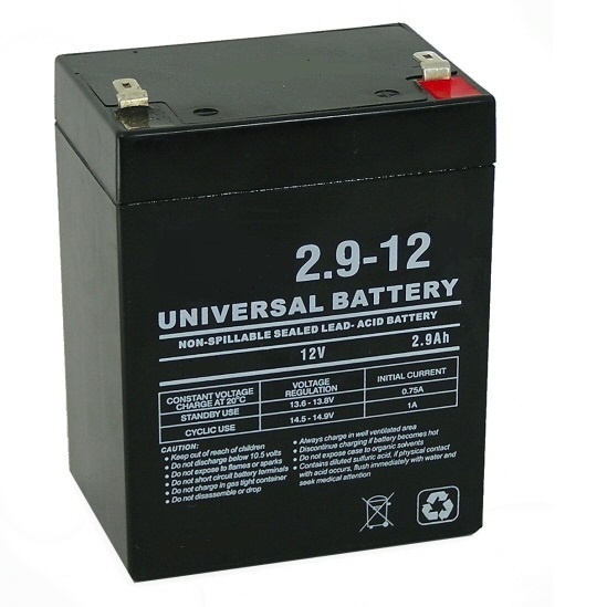 12v/2,9ah bateria agm  de plomo 100x79x56mm