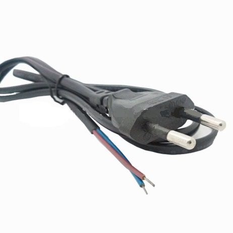 Cable  alimentacion cobre  1,00mt  2x0,75mm  ac 2,5a con terminal  estaño 