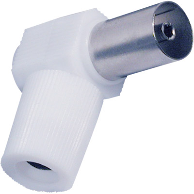 Conector coaxial antena 9,5mm hembra acodado rosca 