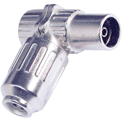 Conector antena hembra acodado metal rosca  