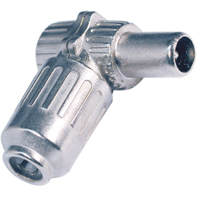 Conector antena macho acodado metal rosca  