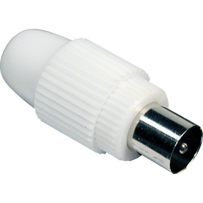 Conector antena pal macho recto plastico