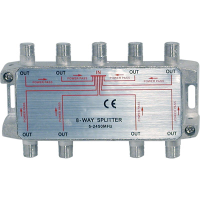 3-2540 divisor satelite 8 salidas//8-way satellite splitter (5-2450mhz)