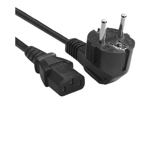 Cable alimentacion tripolar angulo 3x0.75mm 1.8mt negro (schuko)