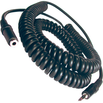 Cable audio rizado jack 3.5 estéreo macho a hembra