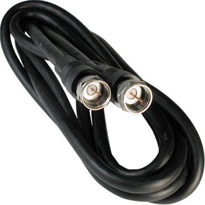 Latiguillo 1.5m conector 'f' macho a macho (rosca) negro =3-0982