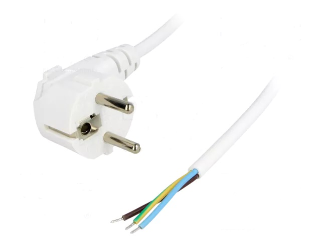 Cble shucko 3x075mm, 3 metros color blanco