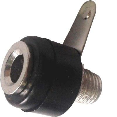 Conector   banana hembra chasis 4mm color negro 