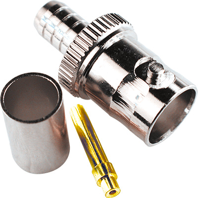 Bnc conector hembra rg59  de crimpar 