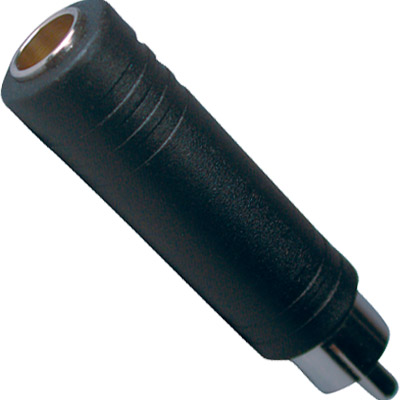 Adaptador audio rca macho a jack 6.3mm hembra mono 