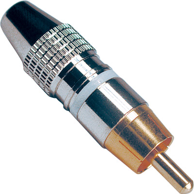 Rca jack metal aro amarillo (cobre) alta calidad 