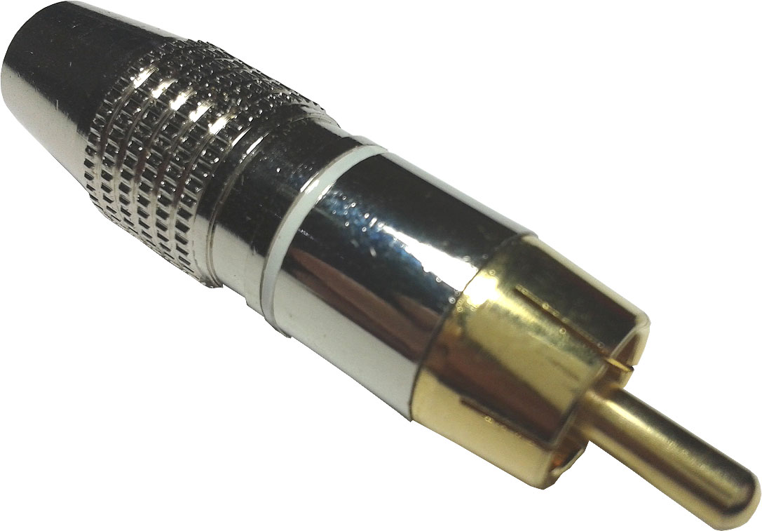 Rca jack metal aro blanco (cobre) alta calidad 