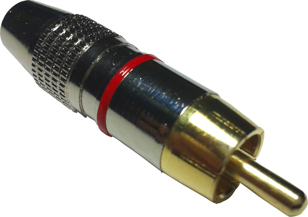 Rca jack metal aro rojo (cobre) alta calidad 