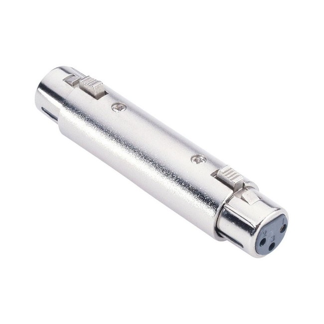 Adaptador metálico canon (xlr) doble hembra 