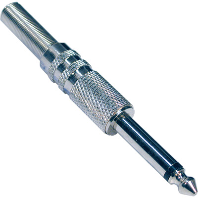 Jack mono 6.3mm macho con capuchón metálico  