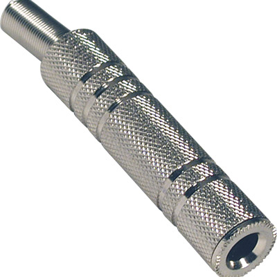 Jack mono 6.3mm hembra con capuchon metalico y muelle 