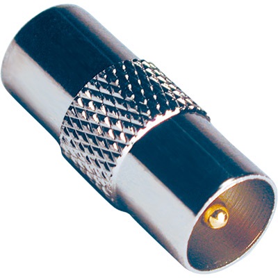 Adaptador conectores pal macho a macho metalico 