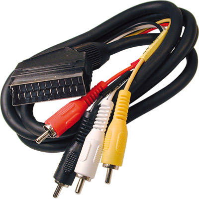 Cable euro macho a 4 rca macho 1.5m =2-0580 
