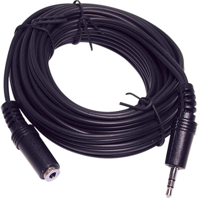Cable jack 3.5mm estereo  macho>hembra 5mt