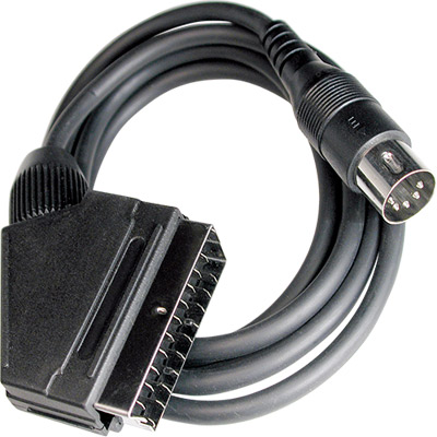 Cable vídeo euro macho a din 5 pines 180º 1.5m (especial canal+)