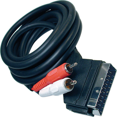 2-0500 cable euro macho 2rca macho salida audio  blanco/rojo