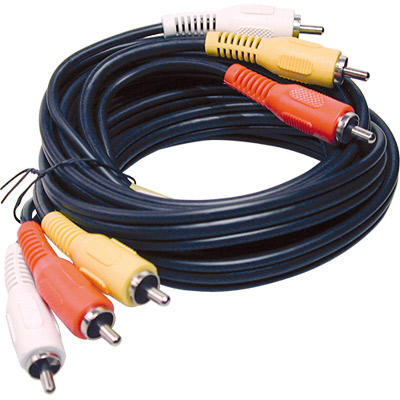 Cable vídeo-audio alta calidad 2 rca audio+rca vídeo macho>macho 2.00m 