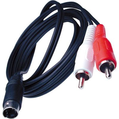 2-0787 cable s- vhs mini-din 4pines macho a 2rca 2m