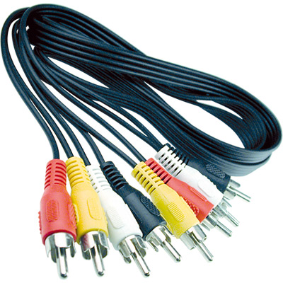Cable audio 4 rca macho a macho r/bl/am/n 1.5m